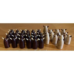 Hnefatafl Viking Chess‎ Game Wood Attacker Piece Not Complete